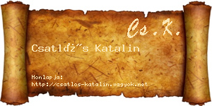 Csatlós Katalin névjegykártya