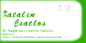 katalin csatlos business card