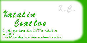 katalin csatlos business card